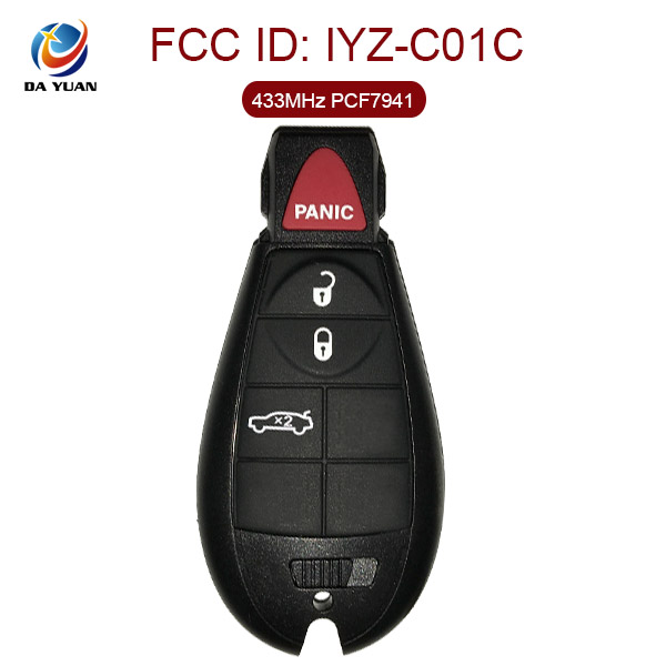 AK024021 for DODGE Smart Remote Key 3+1 Button 433MHz PCF7941 FCC ID IYZ-C01C