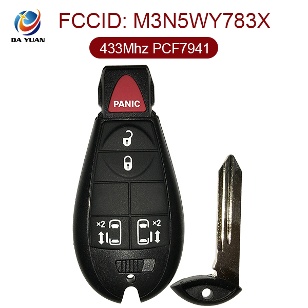 AK023012 for Jeep Smart Remote Key 4+1 Button 433MHz PCF7941 M3N5WY783X