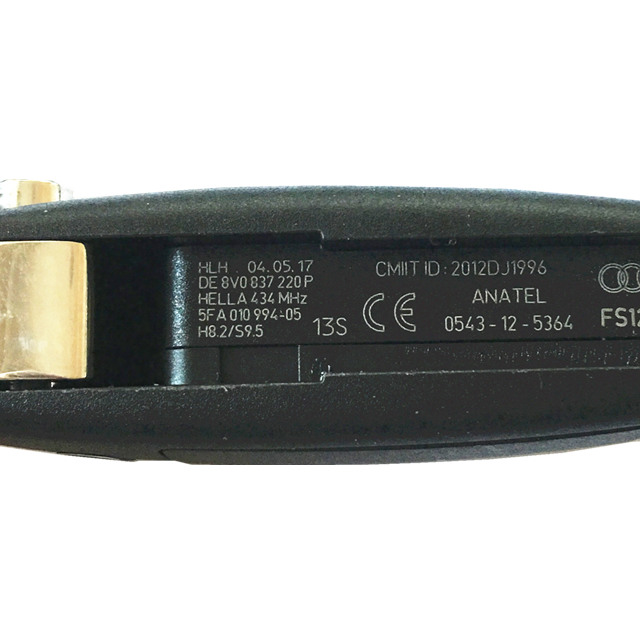 AK008072 original Audi A3 RS 3 buttons remote key 433MHZ ID48 8V0 837 220 P