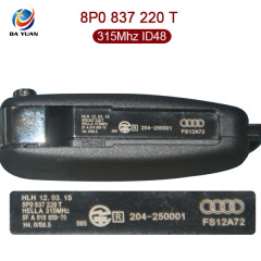 AK008056 For Audi 3 Button Flip key 315MHZ ID48 8P0 837 220 T