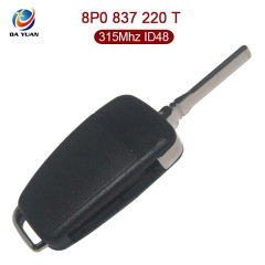 AK008056 For Audi 3 Button Flip key 315MHZ ID48 8P0 837 220 T