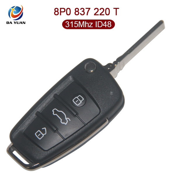AK008056 For Audi 3 Button Flip key 315MHZ ID48 8P0 837 220 T