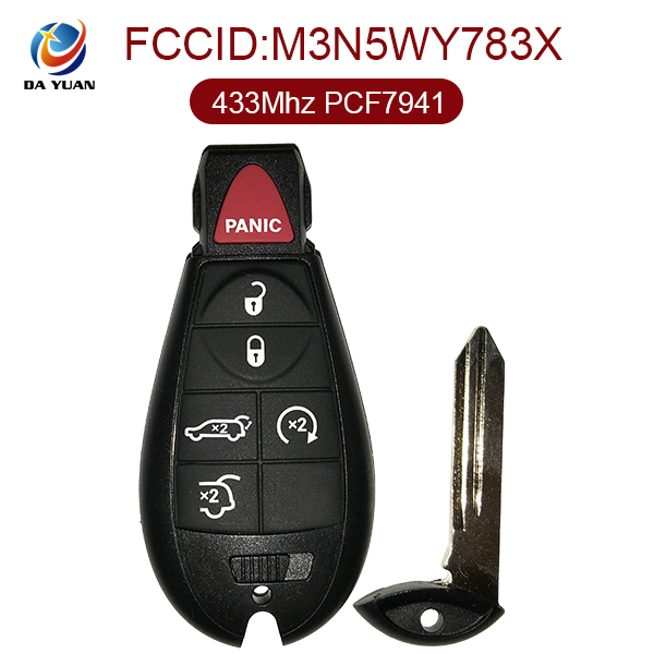 AK015008 for Chrysler Smart Remote Key 5+1 Button 433MHz PCF7941