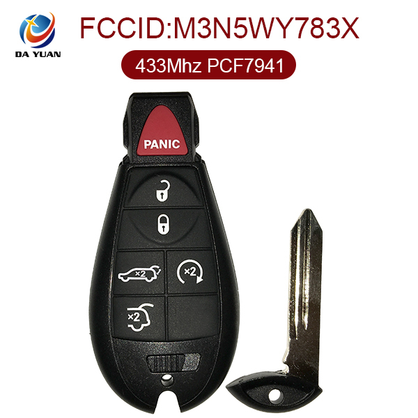 AK015008 for Chrysler Smart Remote Key 5+1 Button 433MHz PCF7941