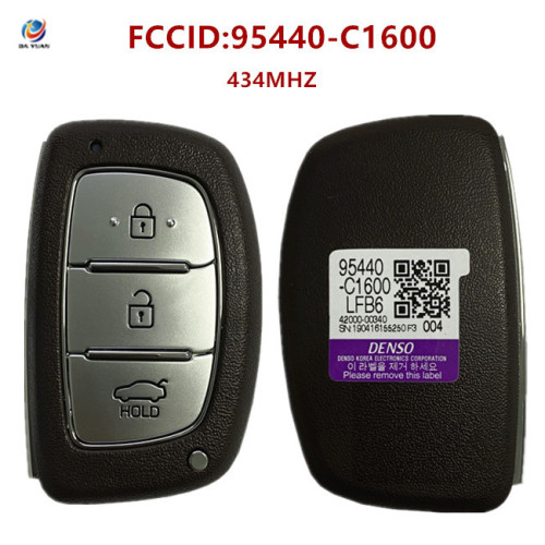 AK020151 For Hyundai Sonata 2018+ Smart Key, 3Buttons, CCAL14LP0120T2 DST-AES, 434MHz Brown 95440-C1600 Keyless Go
