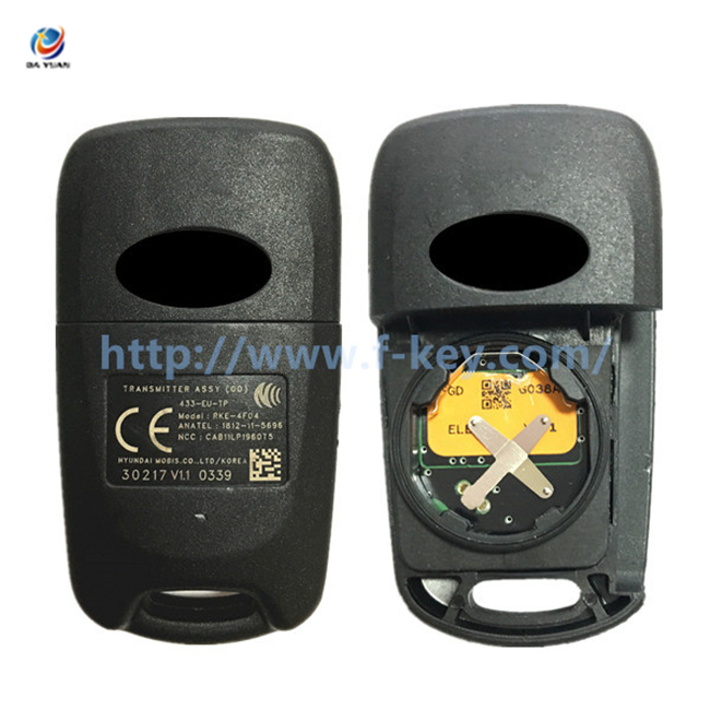 AK020140 Genuine Hyundai i30 3 Buttons Flip Remote Key 2012+ 433MHZ 4D60 Chip RKE-4F04(GD) 95430 A5100