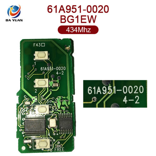 AK052010 Original for Lexus smart card 3+1 Button 434MHz 8A Chip 61A951-0020 BG1EW