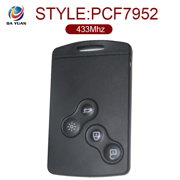 AK010022 for Renault Megane 3 Smart Key 4 Button 433MHz PCF7952