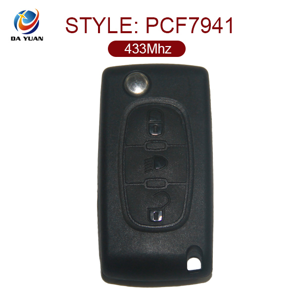 AK009036 for Peugeot 0523 ASK 3 Button Remote Key 433MHz ID46 PCF7941