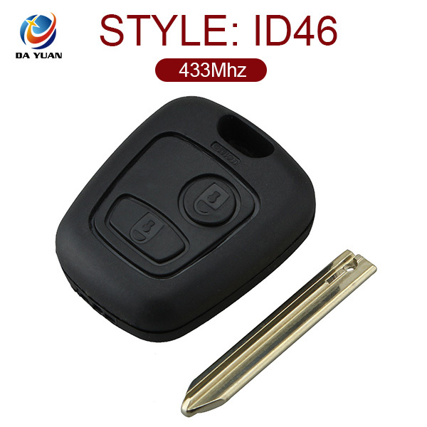 AK009034 For Peugeot Berlingo 2 Button 433MHz Full Remote Key Fob Blade Transponder Chip ID46