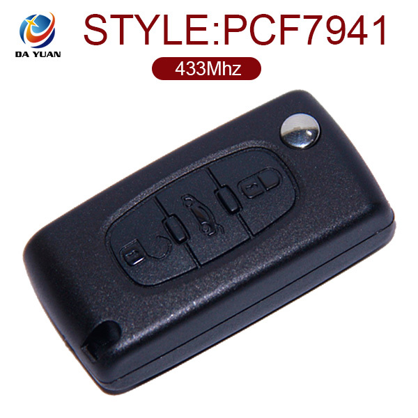 AK009033 for Peugeot 0523 ASK 3 Button Remote Key 433MHz ID46 PCF7941