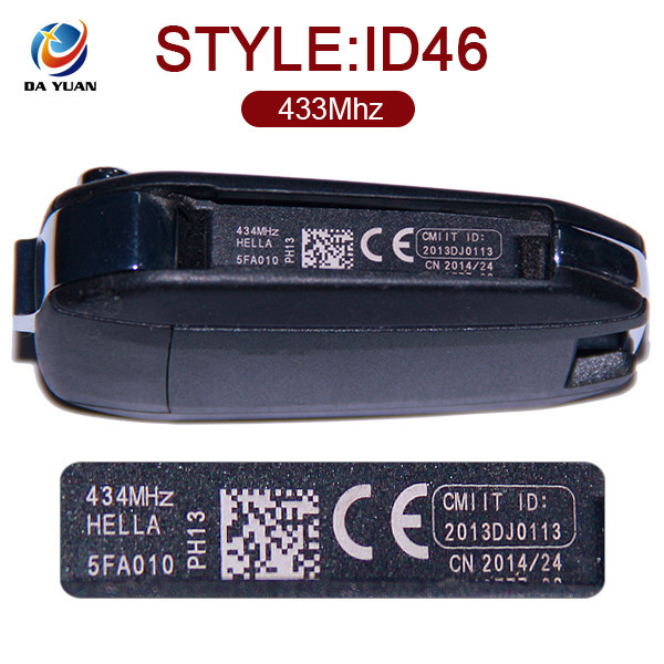 AK009001 for Peugeot 508 Flip Remote Key 3 Button 433MHz PCF7941
