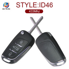 AK009014 For Peugeot 307 ASK remote control key Modified DS Style Folding  2006-2010
