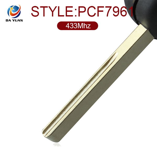 AK009007 for Peugeot 307 Remote Key 2 Button 433MHz ID46 PCF7961 With Groove