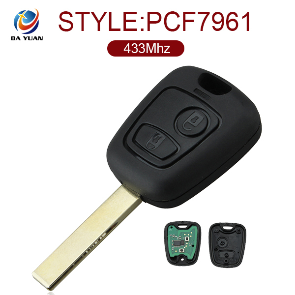 AK009007 for Peugeot 307 Remote Key 2 Button 433MHz ID46 PCF7961 With Groove
