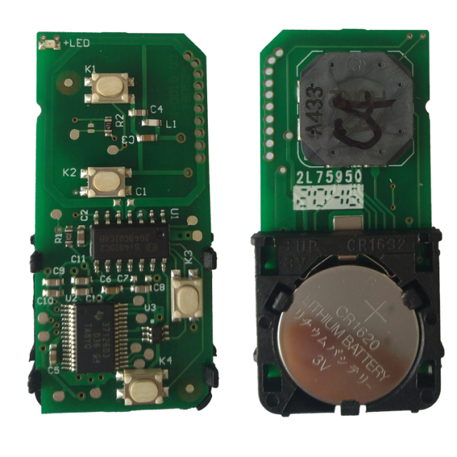 AK007173 2009-2015 Toyota Land Cruiser smart key 2button , B77EA 433MHZ 89904-60782 aftermarket