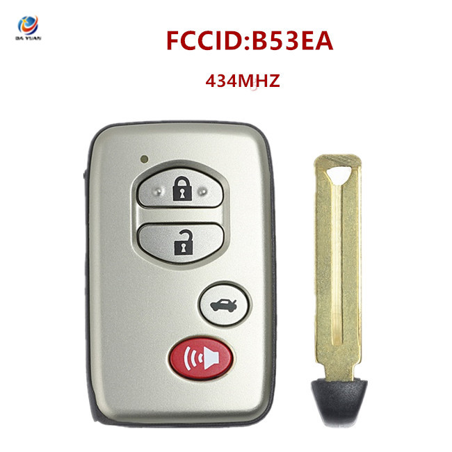 AK007162 For Toyota Aurion 2007+ Smart Key, 4Buttons, B53EA A433 P1 D4 4D-67, 433MHz Gray 89904-33100 Keyless Go