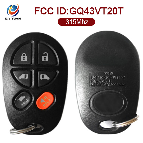 AK007120 for 2004-2017 Toyota Tundra Remote Key 5+1 Button 315MHz GQ43VT20T