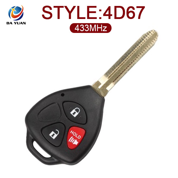 AK007048 for Toyota Hilux 2+1 button Remote Key 433MHz,4D-67chip MDL B42TA