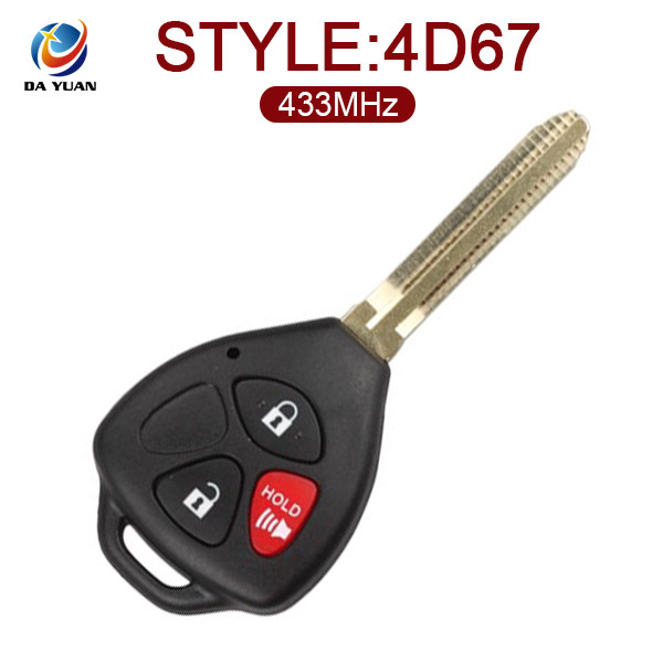 AK007048 for Toyota Hilux 2+1 button Remote Key 433MHz,4D-67chip MDL B42TA