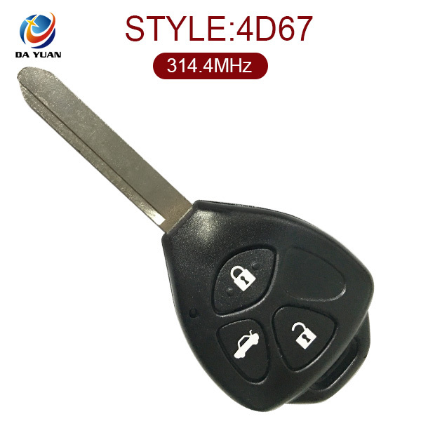 AK007036 for Toyota Printer Friendly Tell a Friend Toyota 3 button Remote Key(Toy47 blade) 314.4MHz 67 chip