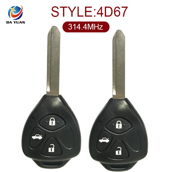 AK007036 for Toyota Printer Friendly Tell a Friend Toyota 3 button Remote Key(Toy47 blade) 314.4MHz 67 chip
