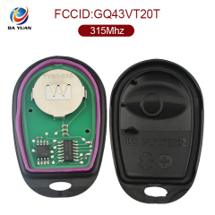 AK007095 2+1 button for toyota remote key 315mhz FCCID GQ43VT20T