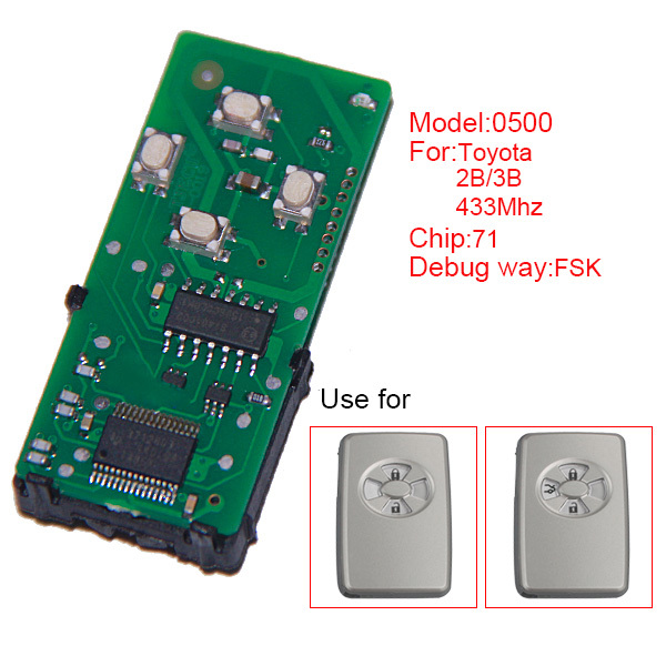 AK007097 for Toyota smart card board 4 buttons 433MHZ number 271451-0500