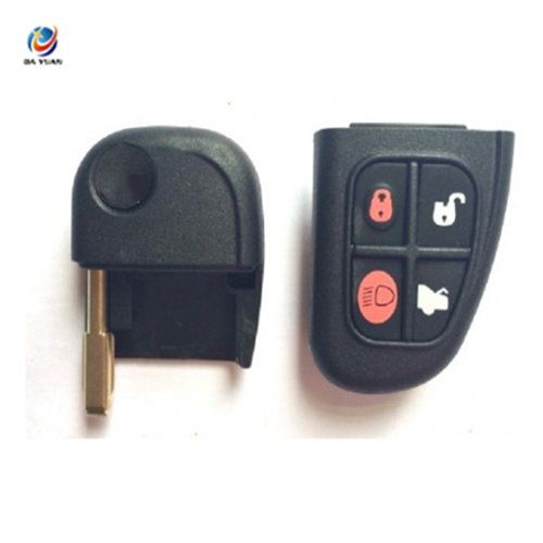 AS025002 Replacement Remote Key Fob 4 Button 433MHz With Chip 4D ID60 For Jaguar Jaguar X type S type XJ Uncut Blank Blade
