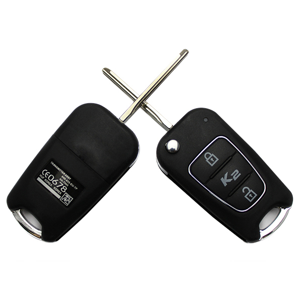 AS051012 for KIA K2 3 Button Flip remote control Key Shell