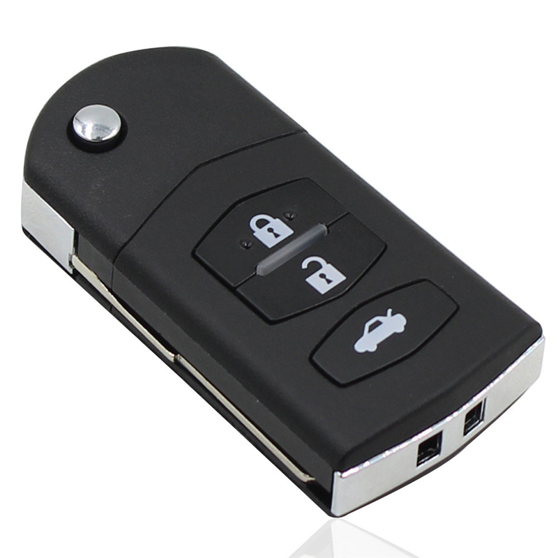 AS026002 3 BUTTON Remote Folding Flip Key Shell Case Fob PAD FOR MAZDA 2 3 5 6 RX8 MX5