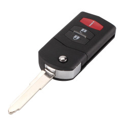 AS026009 2+1button modified flip folding remote key shell for Mazda 3 6