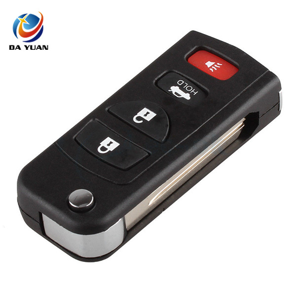 AS027032 3+1 button Remote Key Shell Case Folding Flip Fob For INFINITI for Nissan 4 Button