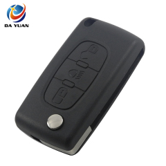 AS009046 Peugeot 3 button 307 remote key shell no battery place without groove blade(CE0523)
