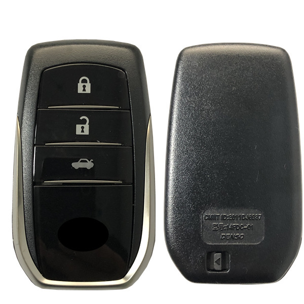 AS007064 For Toyota Fortuner Prado Camry Rav4 Highlander Crown Smart Keyless Case Housing 3 Buttons Remote Key Fob Shell