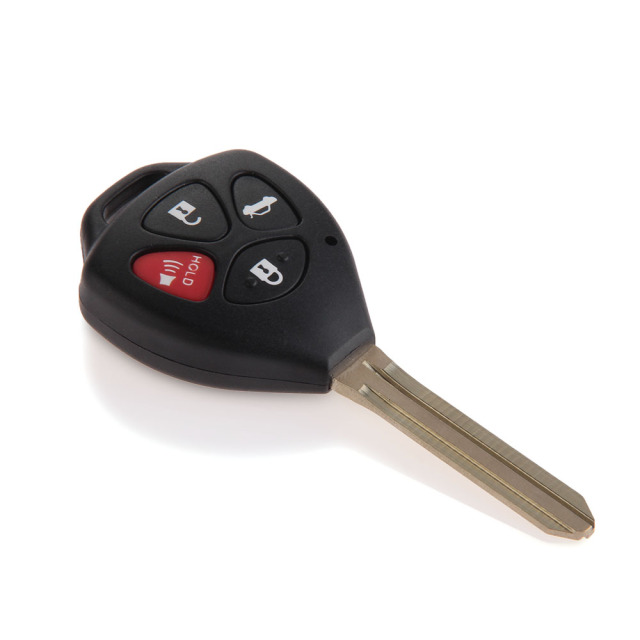 AS007047 Replacement 4 Buttons Remote Key Case Shell Entry Fob Blade for Toyota Camry