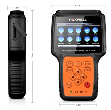 AKP245 FOXWELL NT650 OBD2 Automotive Scanner Support ABS Airbag SAS EPB DPF Oil Service Reset