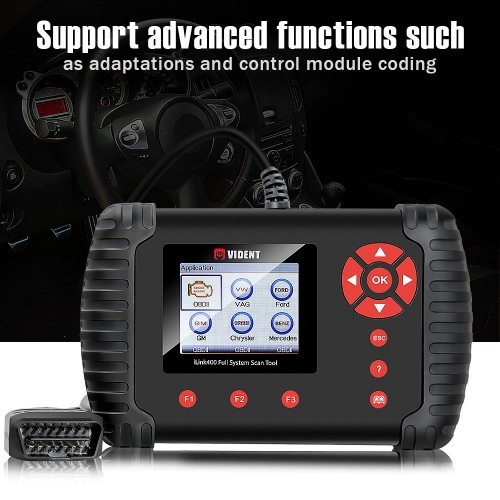 AKP256 Original VIDENT iLink400 Full System Scan Tool Single Make Support ABS/SRS/EPB//DPF Regeneration/Oil Reset US Ship