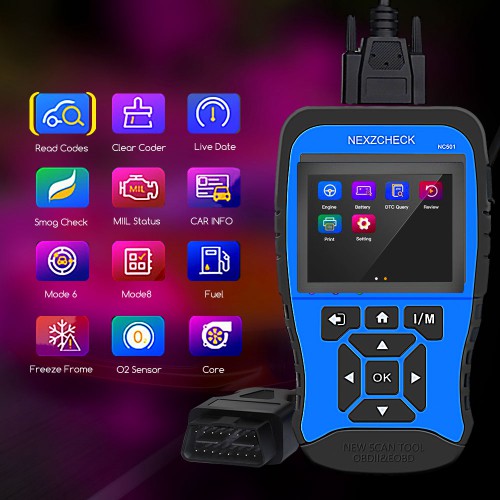 AKP220 HUMZOR NexzCheck NC501 OBD2 & EOBD Scanner for Universal Vehicles