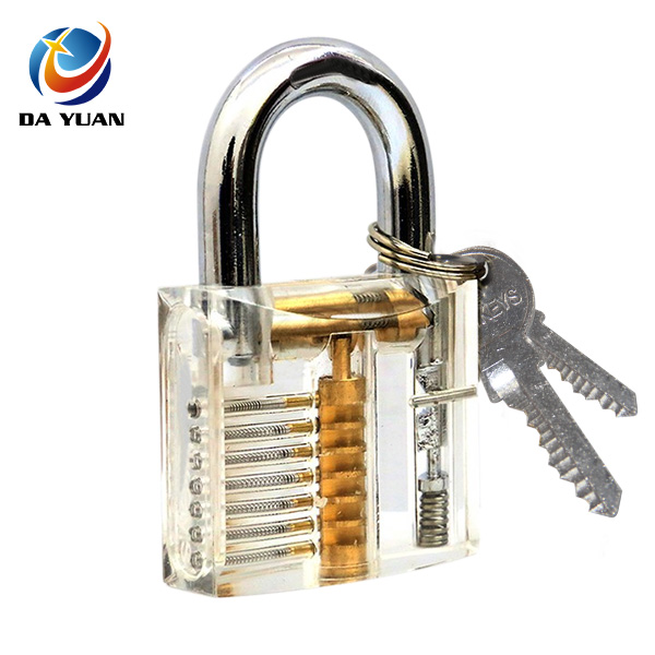 LS08002 Professional Cutaway Inside View of Practice Padlocks Lock Pick Lock Training Trainer Pick for Locksmith with two Keys