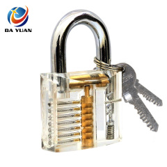 LS08002 Professional Cutaway Inside View of Practice Padlocks Lock Pick Lock Training Trainer Pick for Locksmith with two Keys