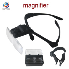 LS06078 magnifier with two LED lamps brancket and headand is interchangeable