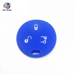 AS073004 Silicone car key cover case for Benz 3 button remote key