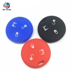 AS073004 Silicone car key cover case for Benz 3 button remote key