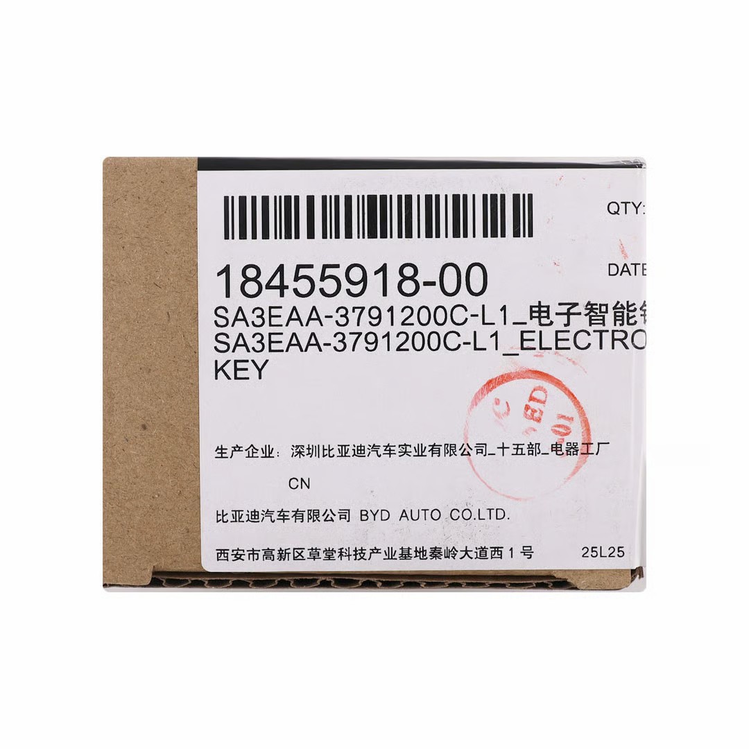 AK066007 BYD Song L DM-i, Song Pro DM-i 2026 Genuine Smart Remote Key 433.92MHz 4 Buttons 18455918-00