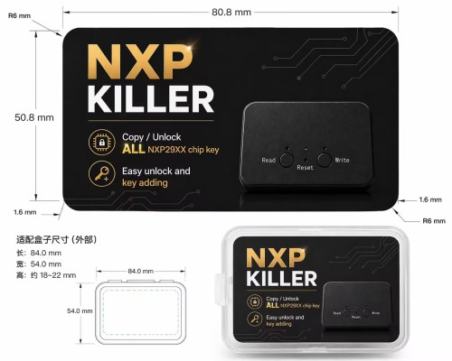 AKP287 NXP Killer - Independent NXP Chip Read/Write & Reset Tool for Smart Car Keys