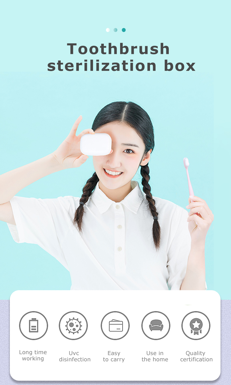 Portable Travel UVC Germicide Lamp Toothbrus shterilizer Sanitizers For Smart UV LED Sterilizer Toothbrush Holder