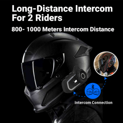 2021 Newest Design 1000m S2 Helmet Intercom Bluetooth Motorcycle Intercom Wireless Headset for 3 Rider,music Share