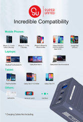 65W GaN New Technology Type-c Charger Quick Charge QC3 Wall PD Charger 3 Ports Universal Wall Charger EU