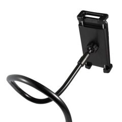Flexible Gooseneck Arm Clip Phone and Tablet Holder, 51 inches, Black